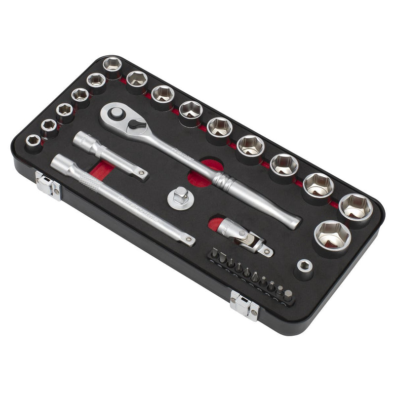 Sealey Premier Platinum Premier Platinum Socket Set 3/8"Sq Drive 31pc AK7921 Sealey Premier Platinum - Dynamic Drive