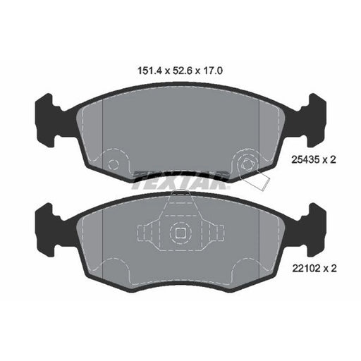Textar Front Brake Pad Set 2543501