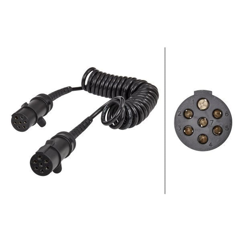 Hella Coiled Cable Connectors 24V PU (Polyurethane)