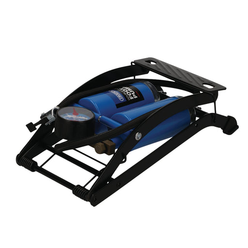 Draper Double Cylinder Foot Pump with Pressure Gauge 25996 Draper - Dynamic Drive