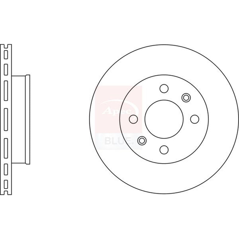 Apec Front & Rear Brake Discs & Pads fits Hyundai Getz 2005-2010 1.4