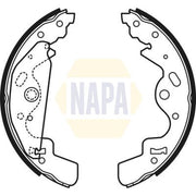 NAPA Brake Shoe Set Axle Kit fits Land Rover Freelander I 1998-2006 1.8 2.0 2.5