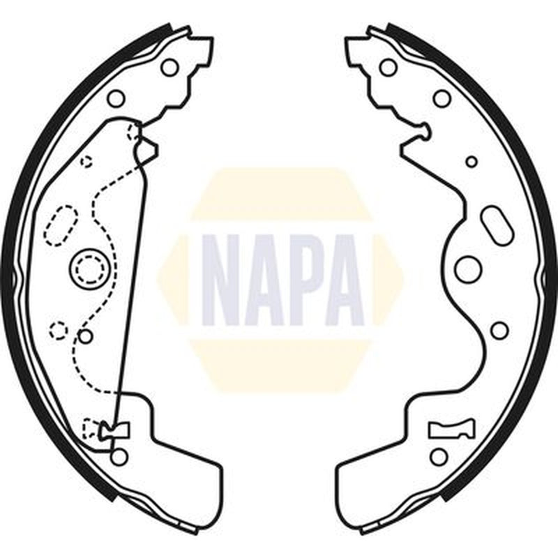 NAPA Brake Shoe Set Axle Kit fits Land Rover Freelander I 1998-2006 1.8 2.0 2.5