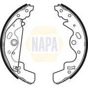 NAPA Brake Shoe Set Axle Kit NBS1055