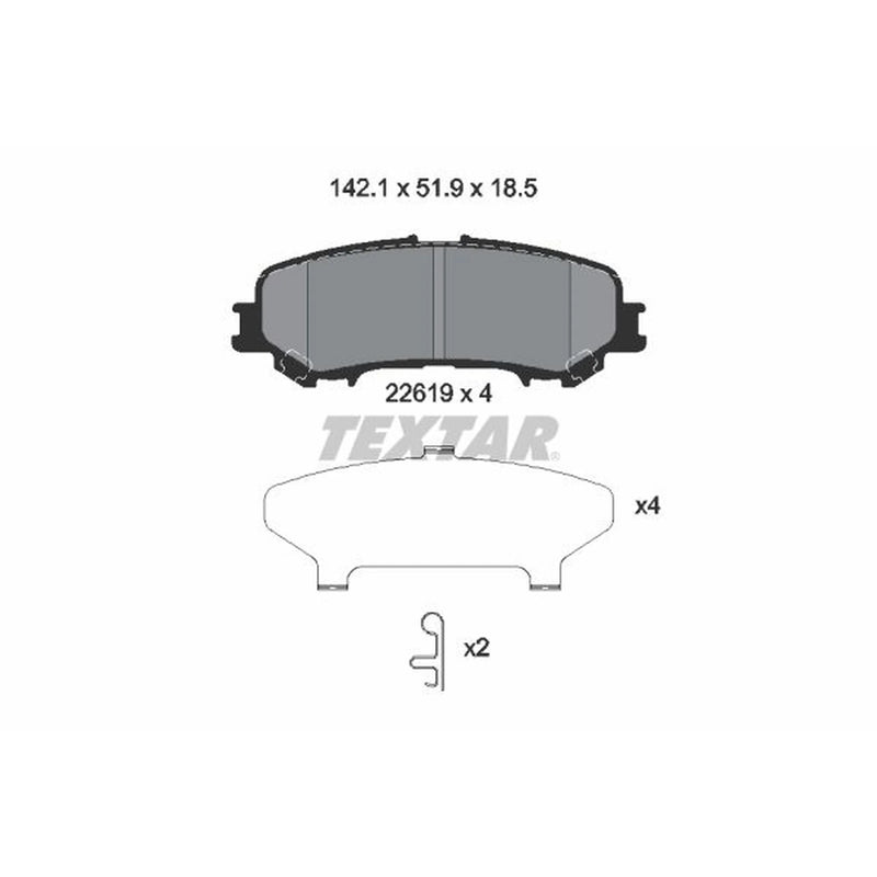 Textar Brake Pad Set 2261901