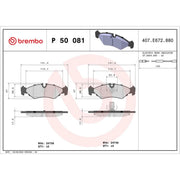 Brembo 4 x Rear Brake Pad Set fits Mercedes-Benz Sprinter 2-T 1995-2006