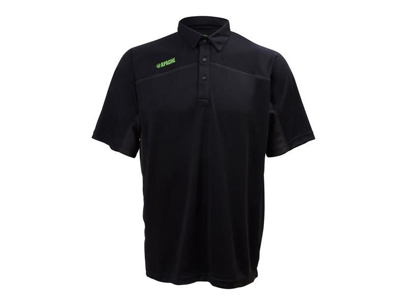 Apache Langley Black Performance Polo Shirt - XL (44/46in) Apache - Dynamic Drive