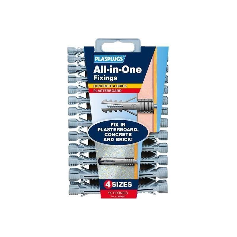 Plasplugs MFA 500 All-In-One Fixings Assorted (52) Plasplugs - Town Tools
