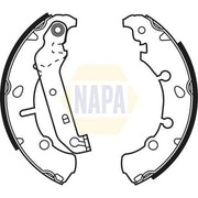 NAPA Brake Shoe Set Axle Kit fits Ford Fiesta 1995-2002 1.0 1.25 1.3 1.4 1.6 1.8