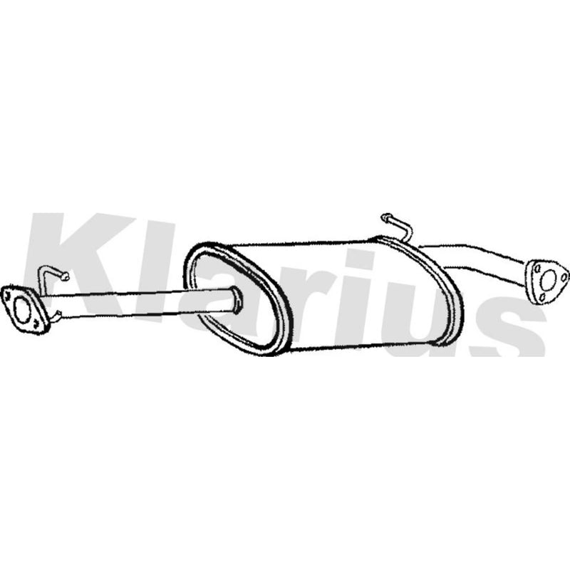 Klarius Box With Centre Pipe Centre fits Land Rover Defender 1998-2016 2.5