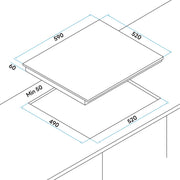 Baridi Integrated Induction Hob with 4 Cooking Zones 60cm 2800W Output Baridi - Dynamic Drive