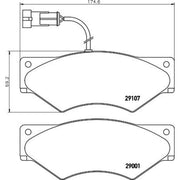 Mintex Front Brake Pad Set fits Iveco Daily II 1996-1999