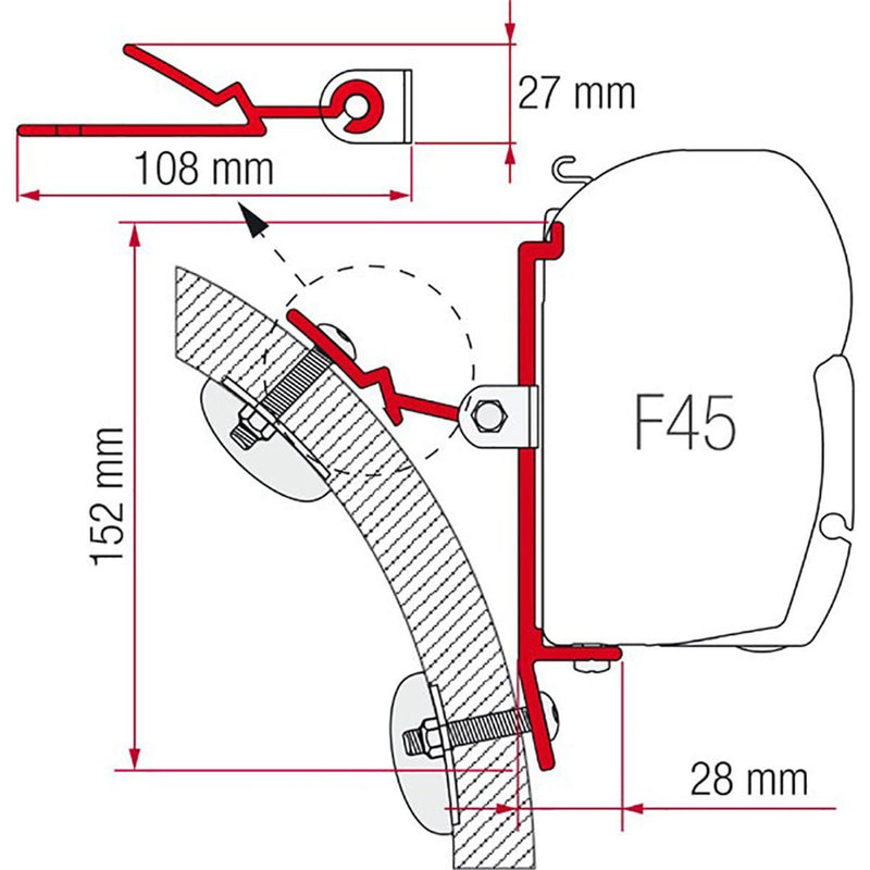 Fiamma Adaptor C: Convenient RV Accessory Attachment Fiamma - Dynamic Drive