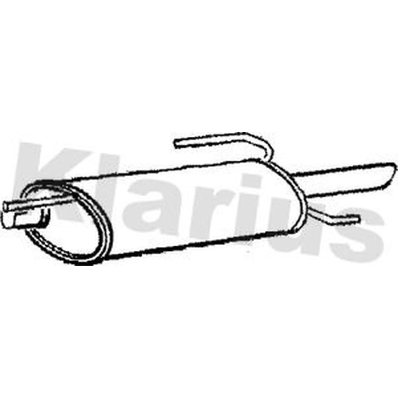 Klarius Box With Tail Pipe Rear fits Opel Astra F 1996-2001 1.6