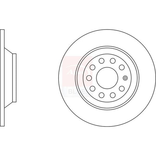 Apec 2 x Solid Brake Discs fits Audi A6 C6 2004-2011 2.0 2.4 2.7 2.8 3.0 3.2