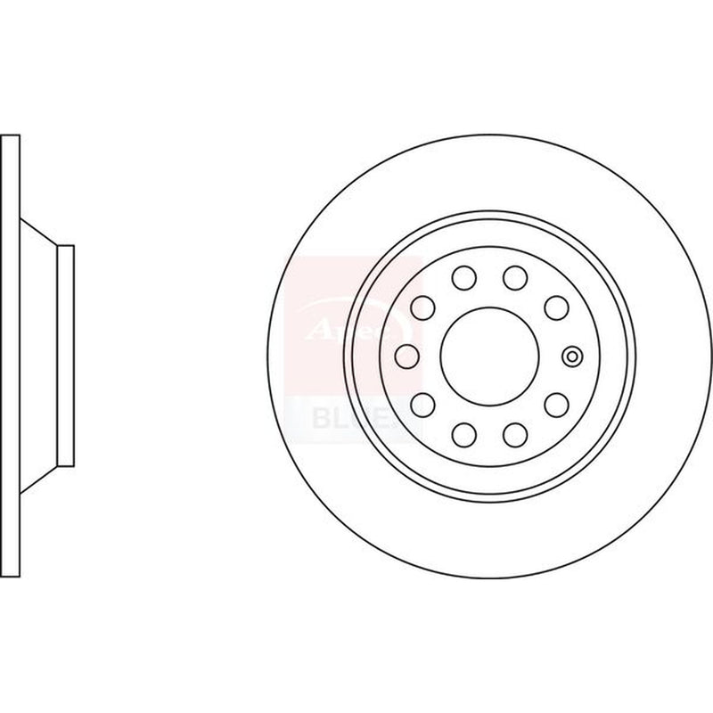 Apec Rear Brake Discs & Pads fits Audi A6 C6 2004-2011 2.0 2.4 2.7 2.8 3.0 3.2
