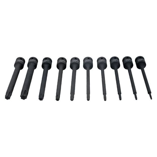 Laser Star Impact Bit Set 150mm Length 10pc 1/2"D 8706 Laser - Dynamic Drive