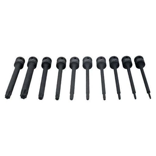 Laser Star Impact Bit Set 150mm Length 10pc 1/2"D 8706 Laser - Dynamic Drive