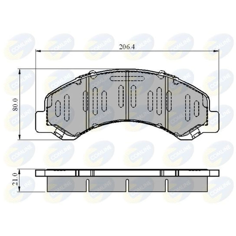 Comline 4 x Front Brake Pad Set fits Isuzu N V 1998 on