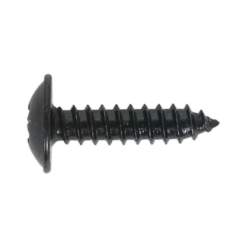 Sealey Self Tapping Screw 4.8 x 13mm Flanged Head Black Pozi Pack of 100 BST4813 Sealey - Dynamic Drive