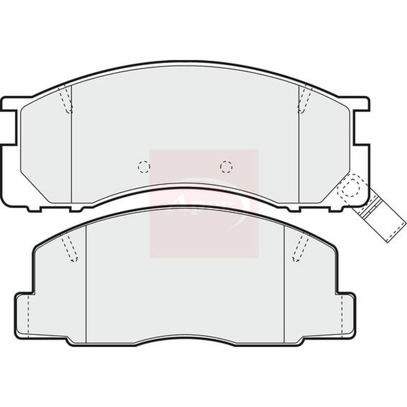 Apec Front Brake Pad Set fits Toyota Liteace 1986-1994 1.5 2.0