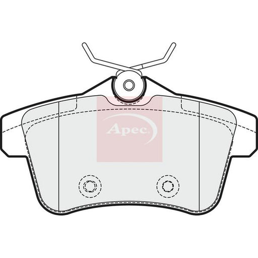 Apec Rear Brake Pad Set fits Citroën C4 II 2009-2018 1.2 1.6 2.0