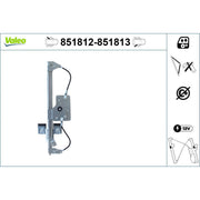Valeo Electric Window Regulator Lifter Right Re 851813