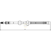NAPA Brake Hydraulic Hose Line Rear Left fits Citroën C5 III 2008-2016