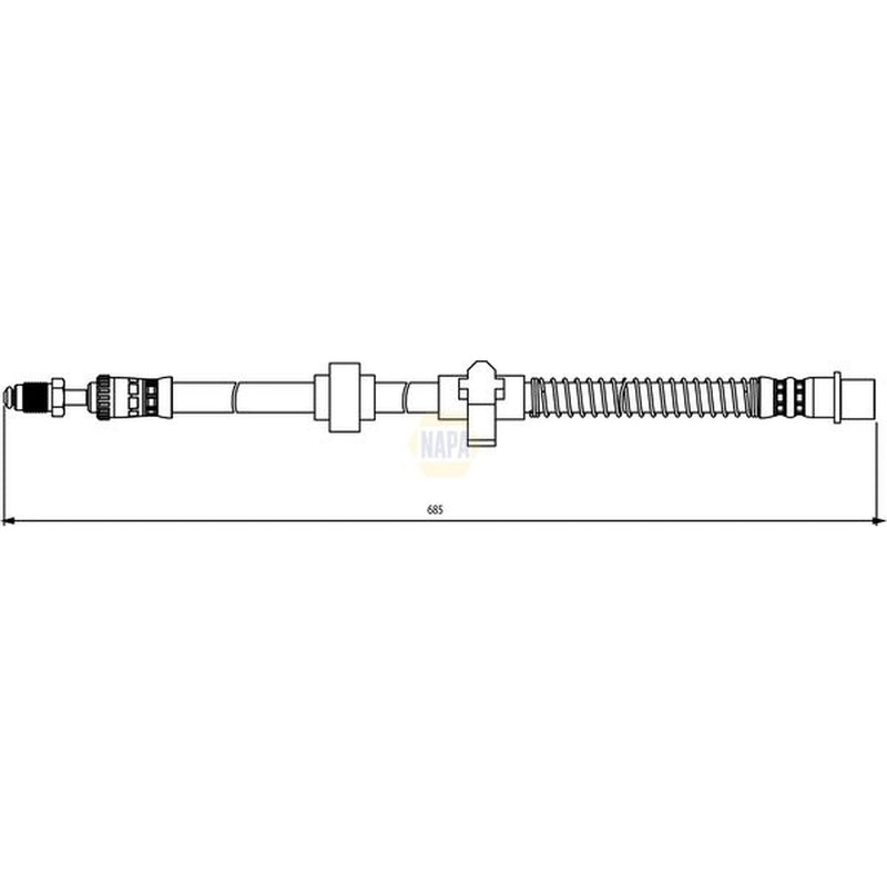 NAPA Brake Hydraulic Hose Line Rear Left NBH1396