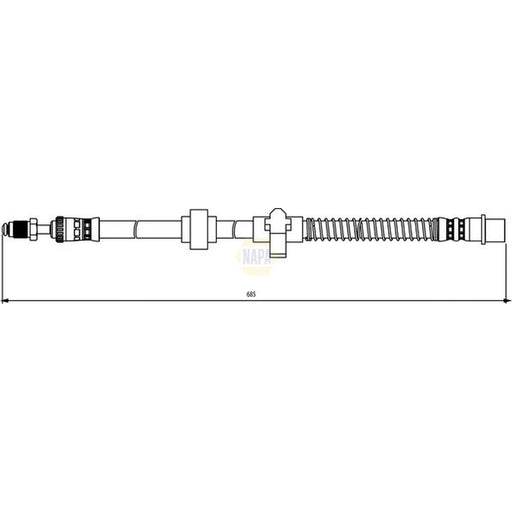 NAPA Brake Hydraulic Hose Line Rear Left NBH1396