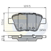 Comline Front & Rear Brake Discs & Pads fits Audi A1 2012 on 2.0
