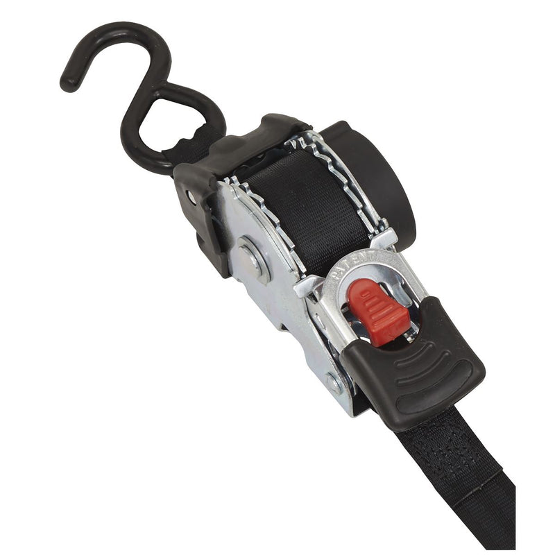 Sealey Auto Retract Ratchet Tie Down Strap 600kg Capacity 25mmx3m ATD25301 Sealey  - Dynamic Drive