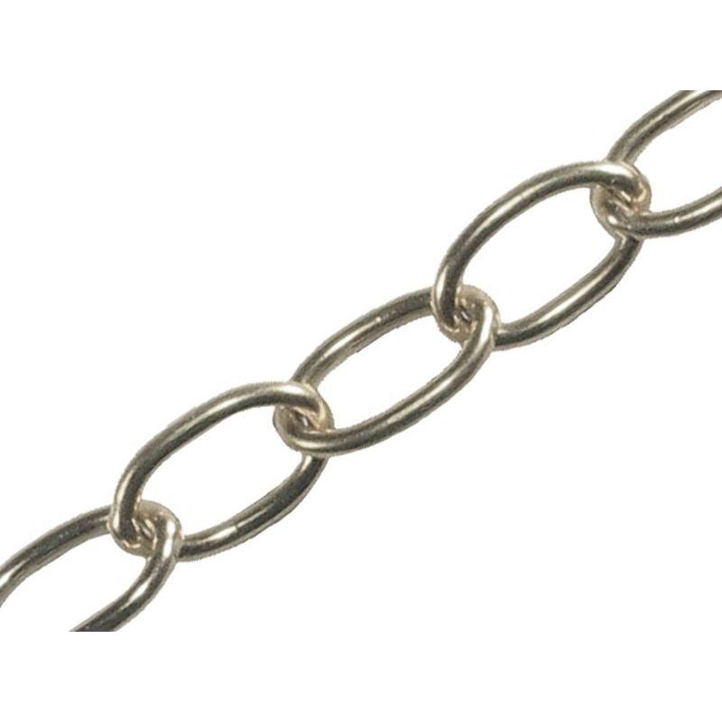 Faithfull Oval Chain 2.3mm x 10m Chrome Faithfull - Town Tools