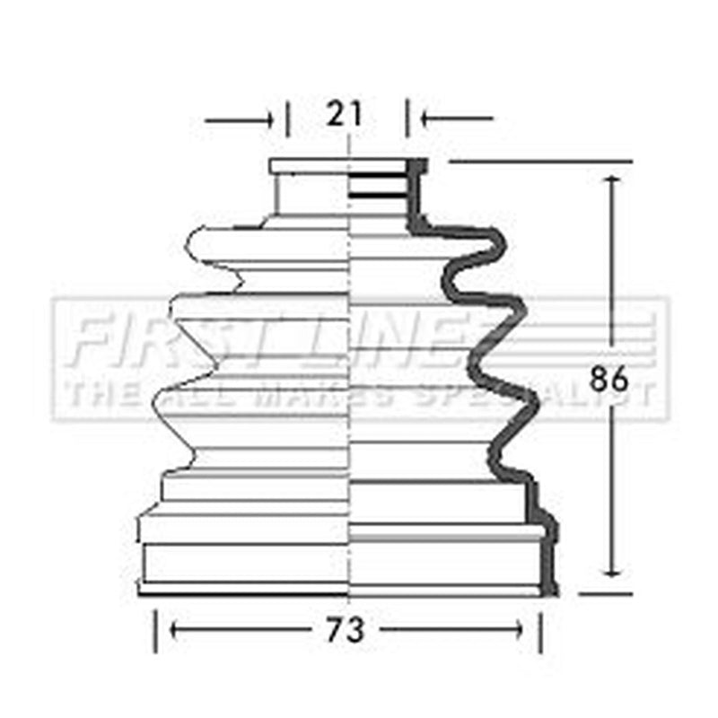 First Line Drive Shaft Bellow Kit Front Left fits Nissan Micra II 1992-2003