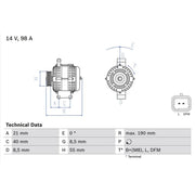 Bosch Car Alternator 12V 0 986 042 770