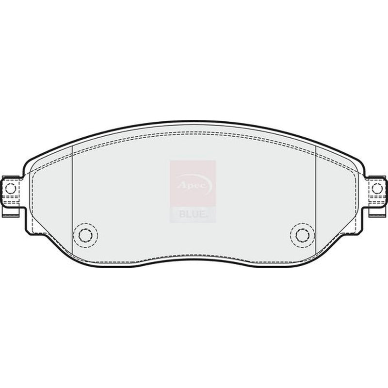 Apec Front Brake Pad Set fits Fiat Talento 2016 on 1.6
