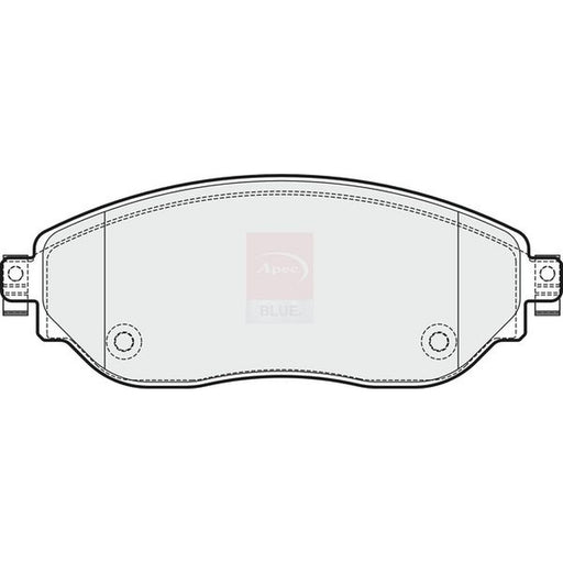 Apec Front Brake Pad Set fits Fiat Talento 2016 on 1.6