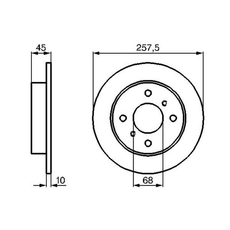 Bosch Front & Rear Brake Discs & Pads fits Nissan Primera 1991-1996 1.6 2.0