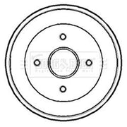 Borg & Beck Brake Drum Assembly Rear BBR7168