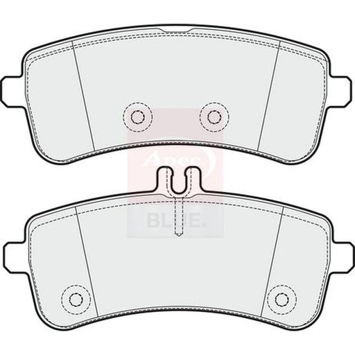 Apec Rear Brake Pad Set fits Mercedes-Benz AMG GT 2014-2021