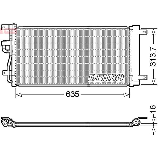 Denso Air Conditioning Condenser fits Chevrolet Captiva 2011 on 2.2