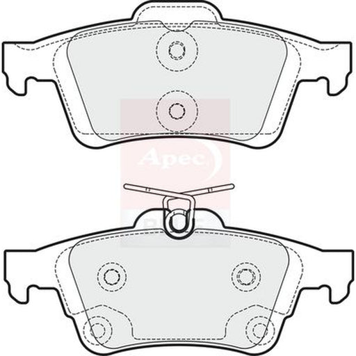 Apec Rear Brake Pad Set fits Ford C-Max II 2010-2019 1.0 1.5 1.6 2.0