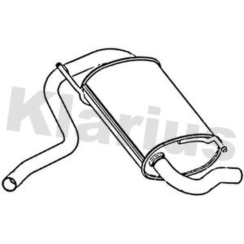Klarius Box With Tail Pipe Rear fits Dacia Duster 2010-2018 1.5