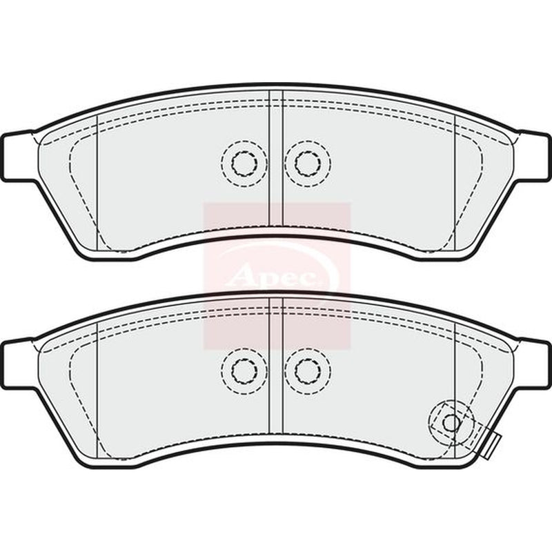 Apec Rear Brake Pad Set fits Chevrolet Epica 2006-2011 2.0