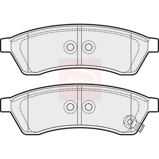 Apec Rear Brake Pad Set fits Chevrolet Epica 2006-2011 2.0