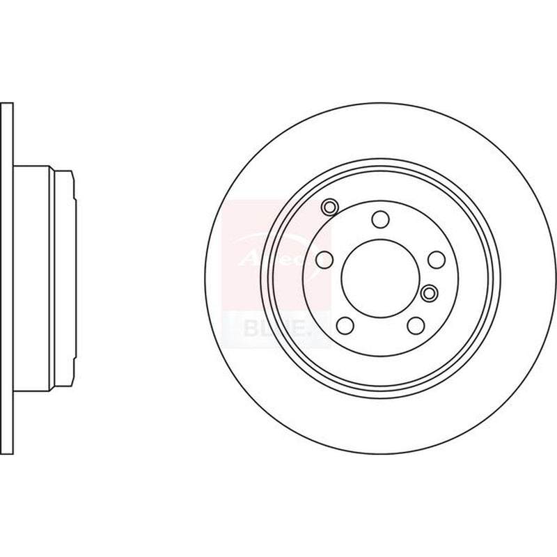 Apec Rear Brake Solid Discs & Pads fits Land Rover Range Rover 2002-2012 3.0 4.2