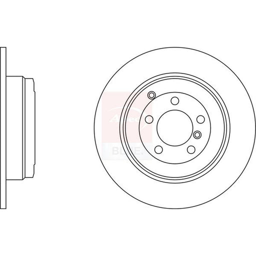 Apec 2 x Solid Brake Discs fits Land Rover Range Rover 2002-2012 3.0 4.2 4.4