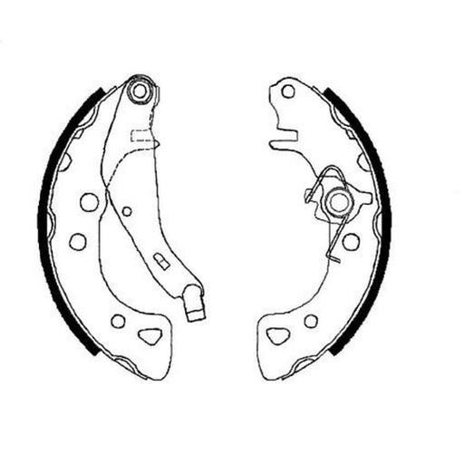 Mintex Brake Shoe Set Axle Kit fits Citroën Ax 1986-1998 1.3 1.4