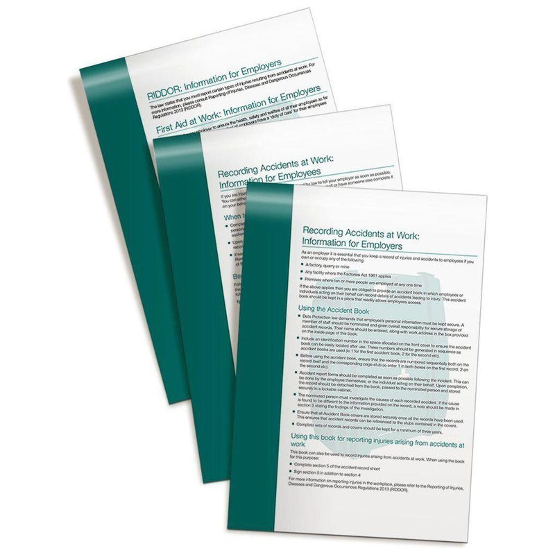 A5 Accident Book/First Aid Injury Record Book/Work Place Staff Accident Log Book Safety First Aid Group  - Dynamic Drive