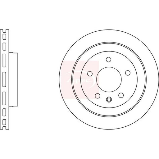 Apec 2 x Vented Brake Discs fits Cadillac Ats 2013 on 2.0
